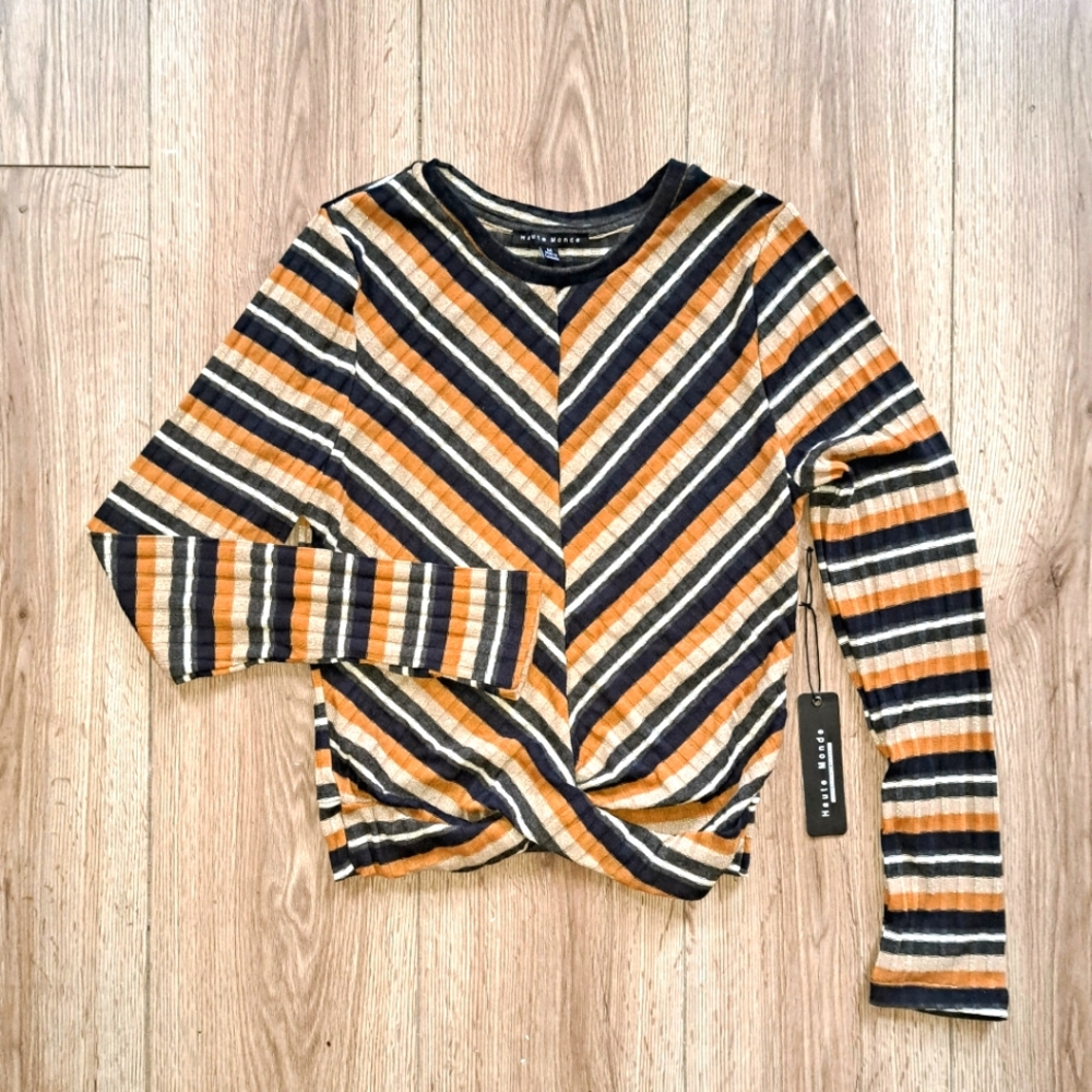 Multicolor striped top